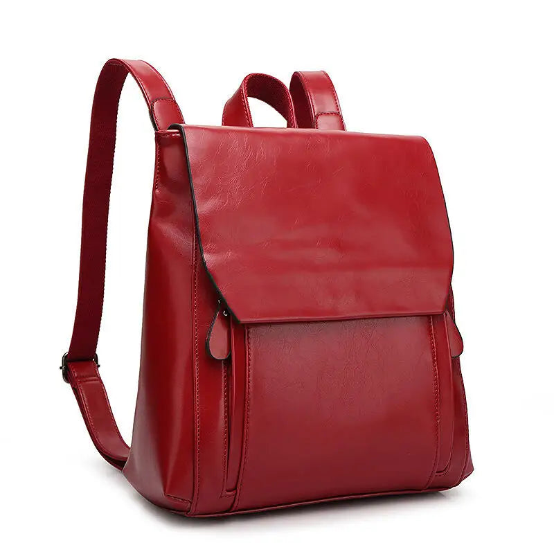 Nuxetia – Elegant PU Leather Laptop Backpack with Padded Protection