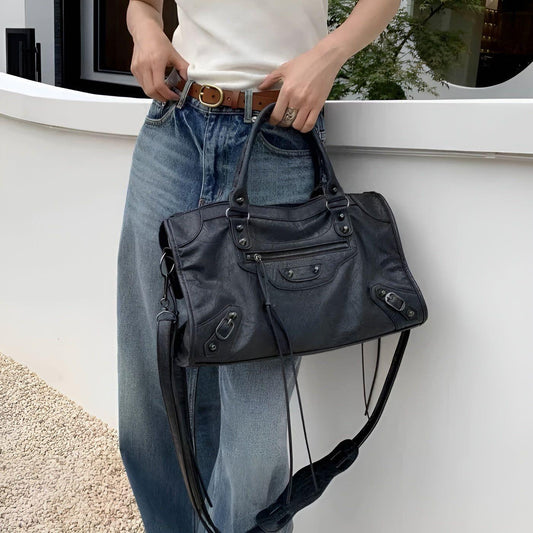 Nuxetia - Women’s PU Leather Shoulder Handbag with Large Main Compartment