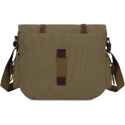 Nuxetia – Men’s Vintage Canvas Messenger Bag with PU Leather Accents