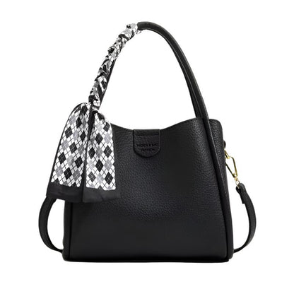 Nuxetia - Women’s Lychee Texture PU Leather Crossbody Handbag