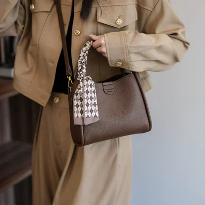 Nuxetia - Women’s Lychee Texture PU Leather Crossbody Handbag