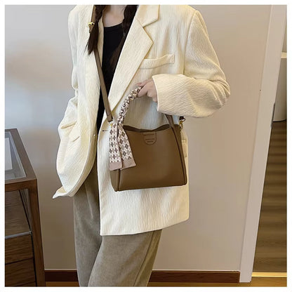 Nuxetia - Women’s Lychee Texture PU Leather Crossbody Handbag