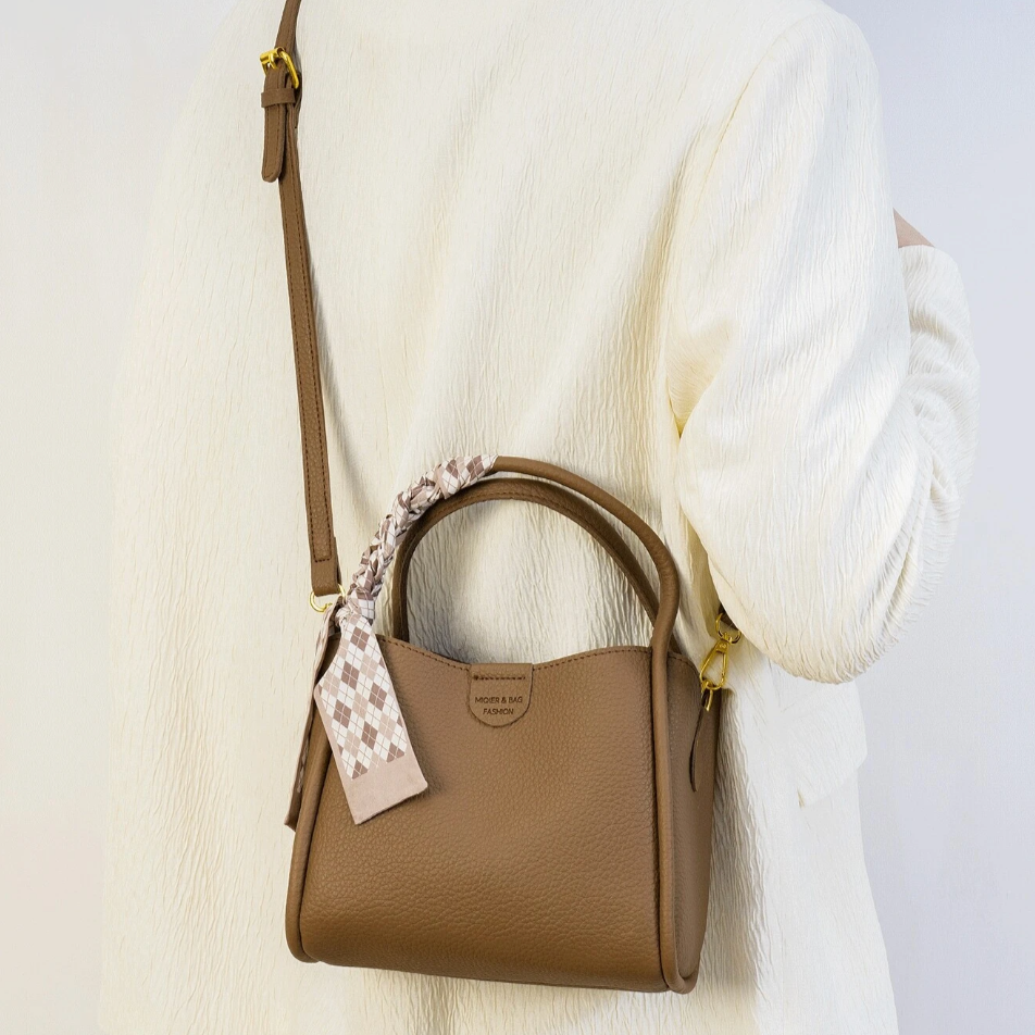 Nuxetia - Women’s Lychee Texture PU Leather Crossbody Handbag