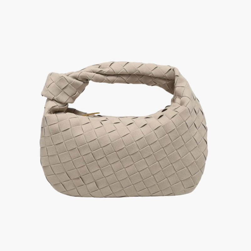 Nuxetia – Women’s Mini Vegan Suede Shoulder Bag with Woven Knot Design