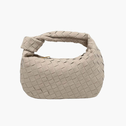 Nuxetia – Women’s Mini Vegan Suede Shoulder Bag with Woven Knot Design
