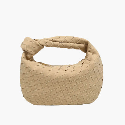 Nuxetia – Women’s Mini Vegan Suede Shoulder Bag with Woven Knot Design