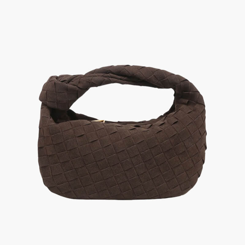 Nuxetia – Women’s Mini Vegan Suede Shoulder Bag with Woven Knot Design