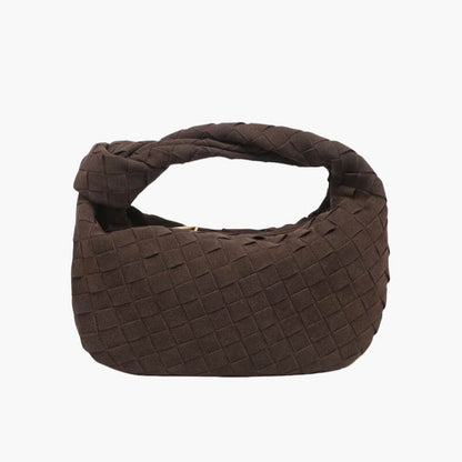 Nuxetia – Women’s Mini Vegan Suede Shoulder Bag with Woven Knot Design