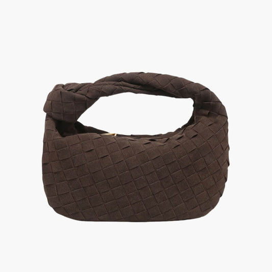Nuxetia – Women’s Mini Vegan Suede Shoulder Bag with Woven Knot Design