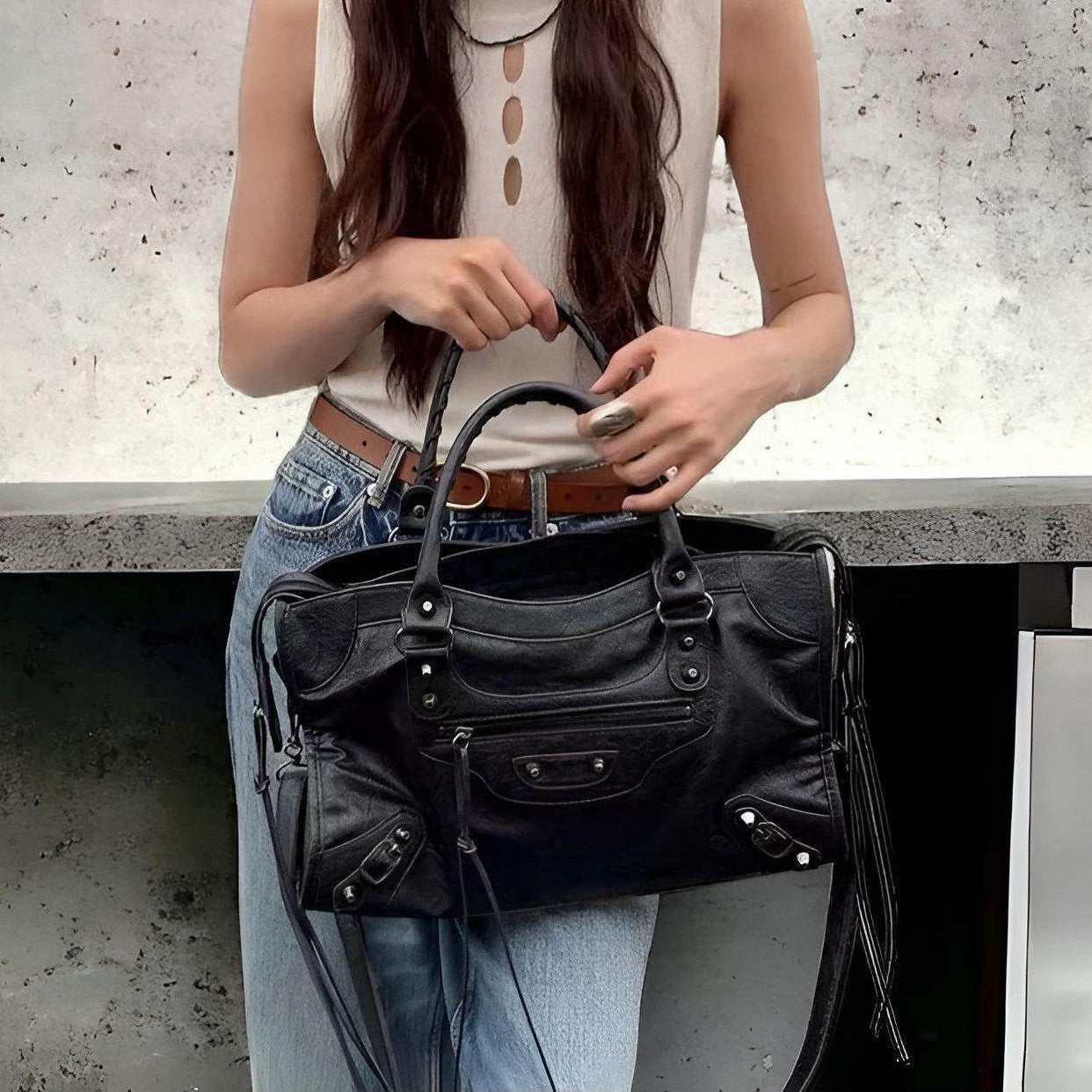 Nuxetia - Women’s PU Leather Shoulder Handbag with Large Main Compartment